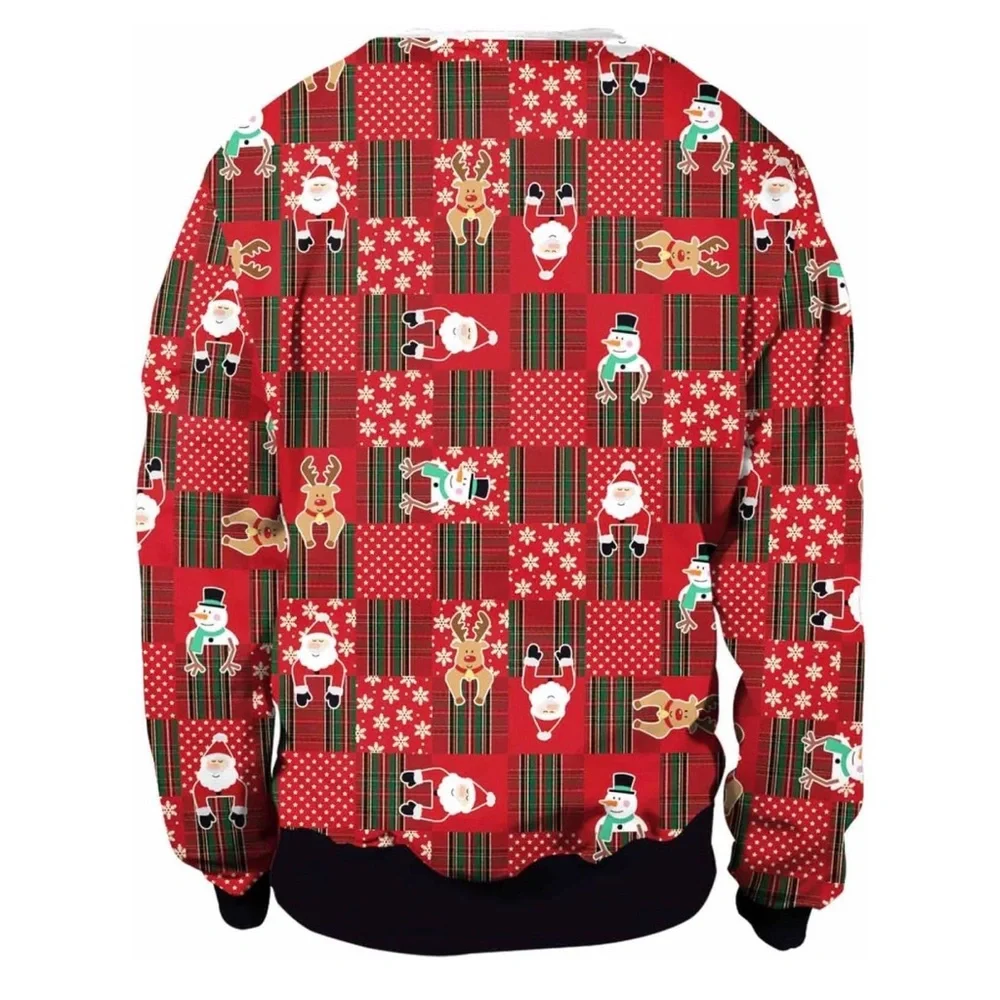 Ugly Christmas sweater Festive Red Christmas Cardigan with Bow Tie kids